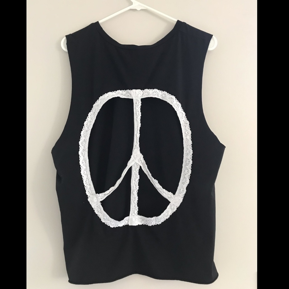 Peace Sign Cut Out Tank